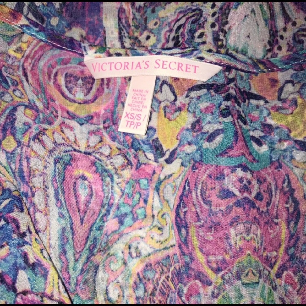 Victoria Secret Swimsuit Cover purple paisley - Picture 4 of 4